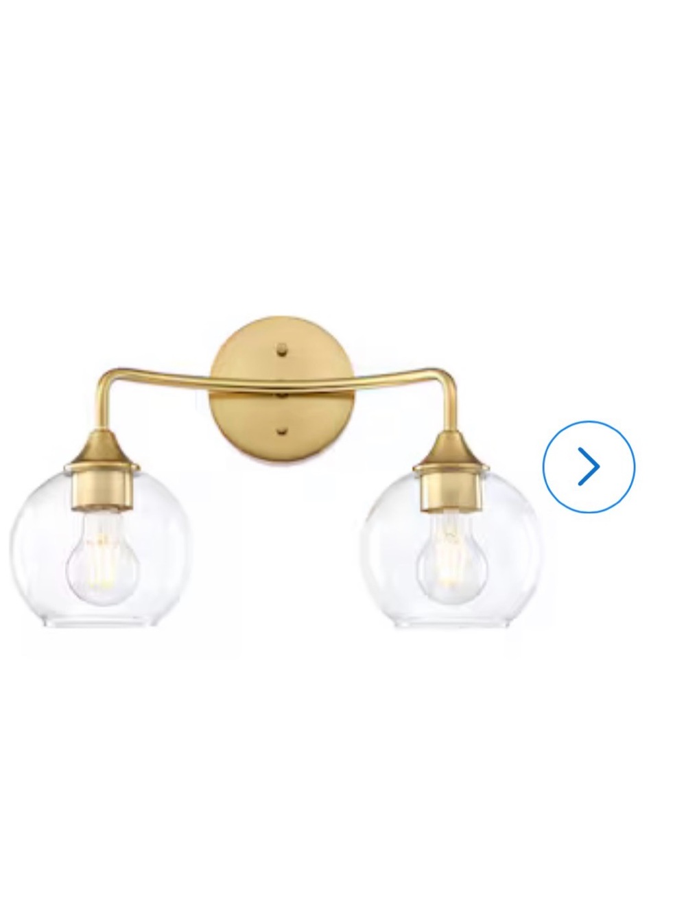 Origin 21 Freya 17-in 2 Light Brushed Gold Farmhouse Bathroom Vanity light